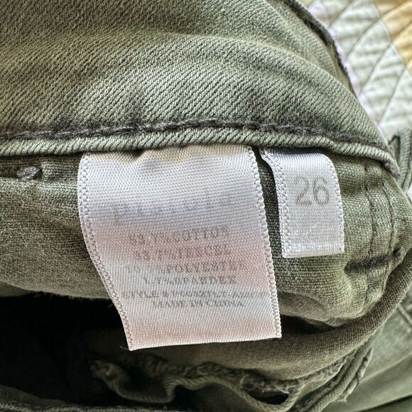 Pistola Utility High Waisted Ankle Pants Army Green Size 26 - Picture 5 of 6